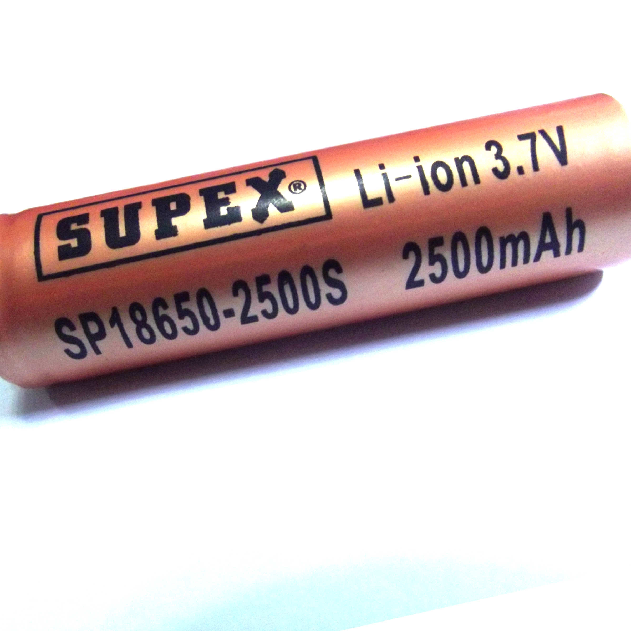 SUPEX 18650-2600F 3.7V 1800MA SARJLI LI-ON PIL DUZ KAFA PIL