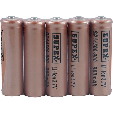 SUPEX 14500-900 3.7V 900MAH UCLU KAFA LITYM 5LI PAKET PIL