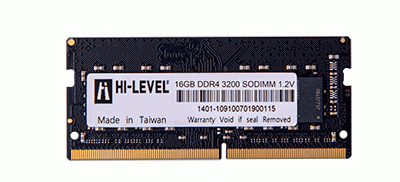 16GB DDR4 3200MHZ SODIMM 1.2V HLV-SOPC25600D4-16G HI-LEVEL