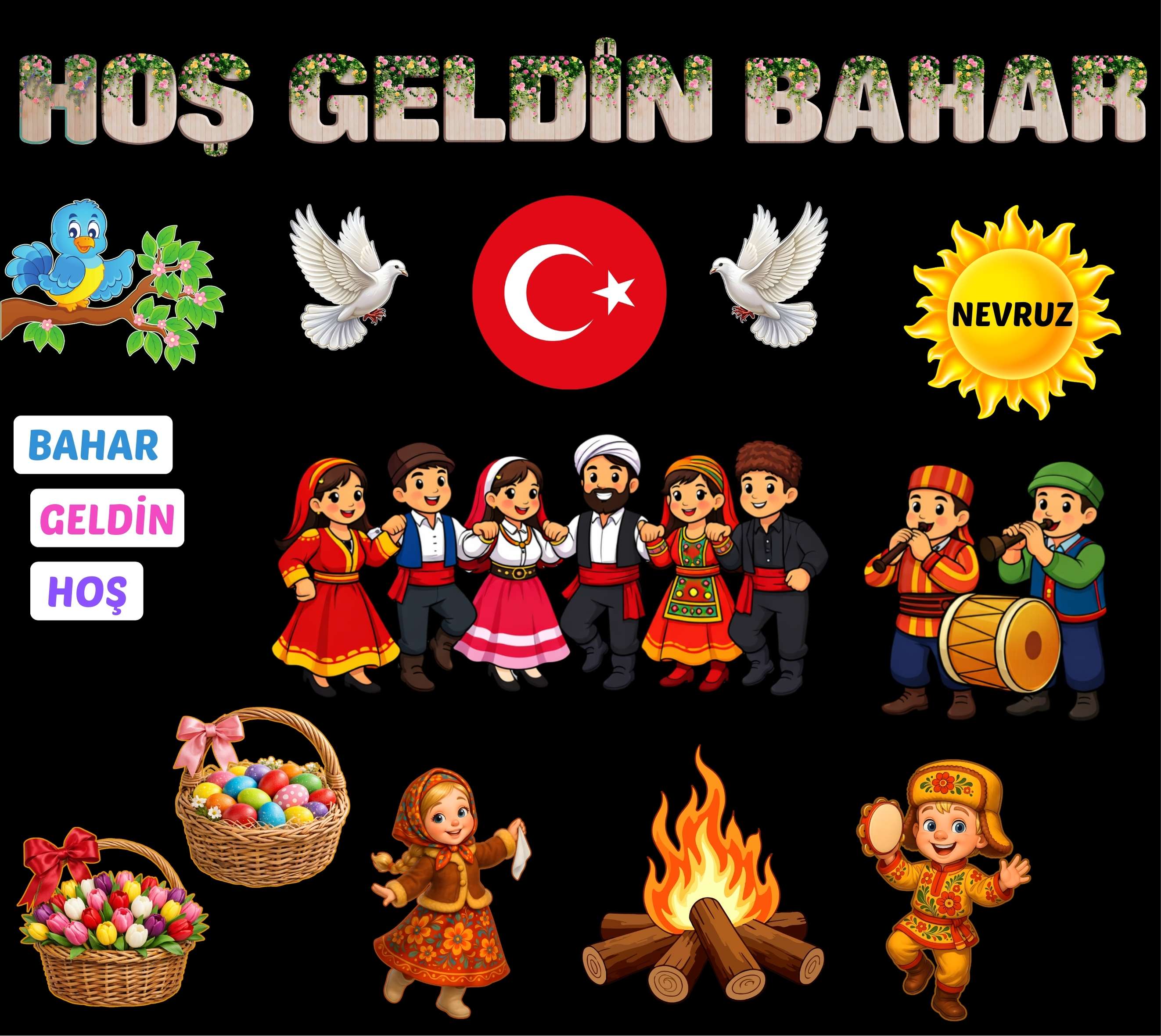 HOŞGELDİN BAHAR FİGÜR SETİ - Hıdırellez Figür Seti