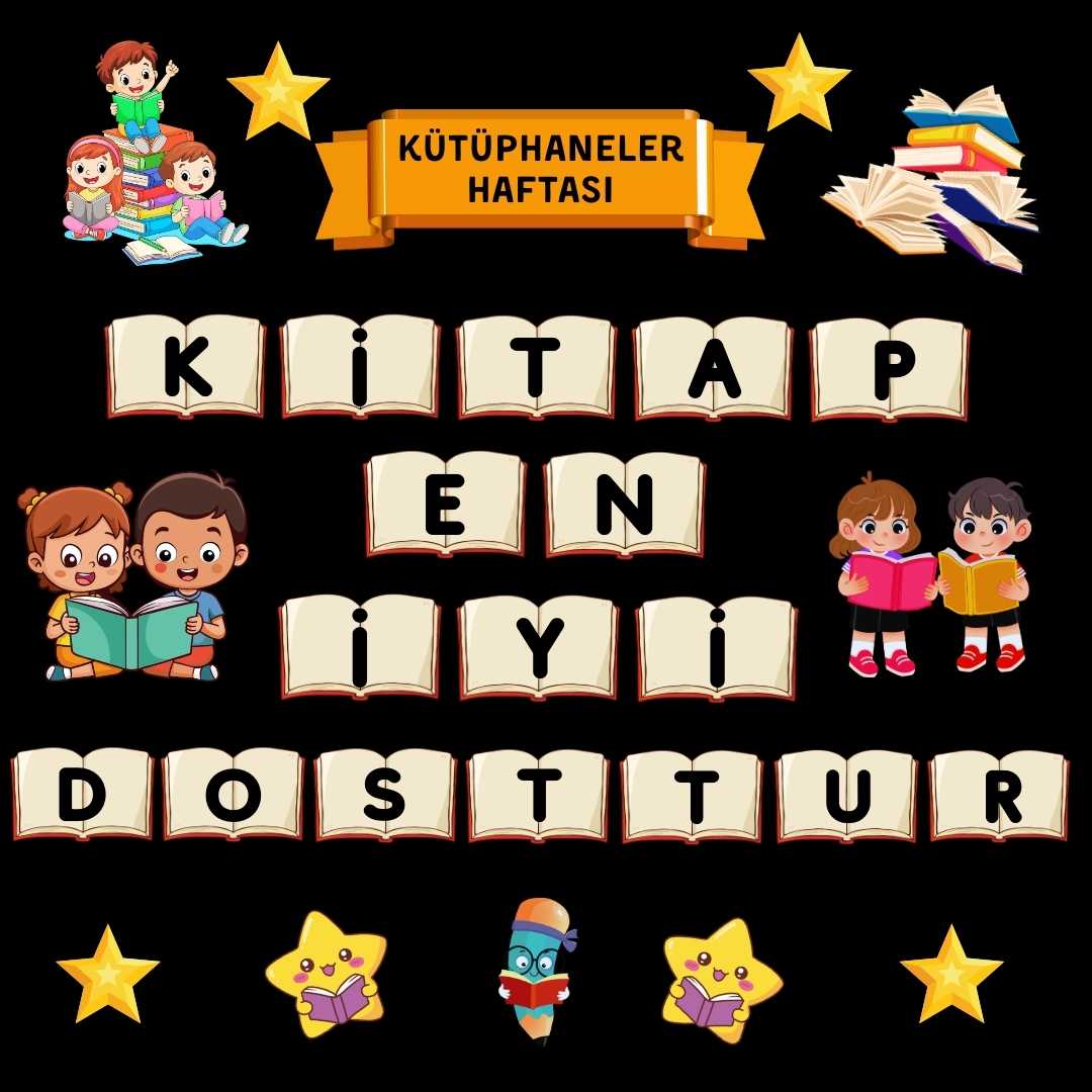 Kütüphaneler Haftası Okul Panosu Seti – Kitap Sevgisi Temalı Figürlü Sınıf Süsü (Hazır Kesim)