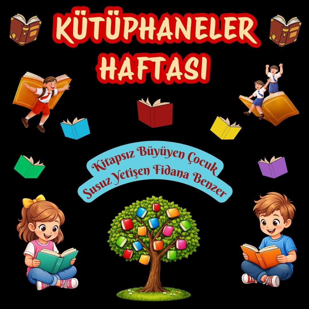 Kütüphaneler Haftası Okul Panosu Seti 01 – Kitap Sevgisi Temalı Figürlü Sınıf Süsü (Hazır Kesim)