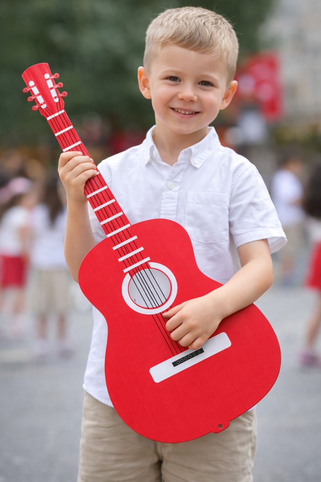 Ti Play Gitar Gösteri Aksesuarı 70x27cm 2,5mm Mukavva Kırmızı UV Baskı 10lu Paket