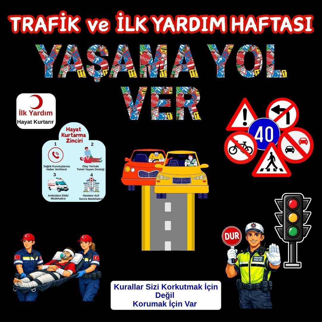 Trafik ve İlk Yardım Haftası Panosu Figür Seti | Hazır Kesim