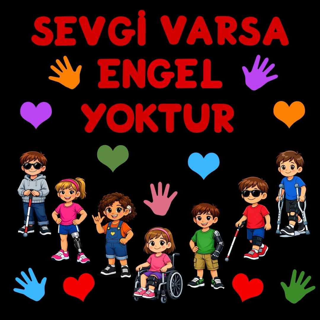 Engelliler Haftası Okul Panosu Figür Seti | Hazır Kesim Sınıf Süsü 