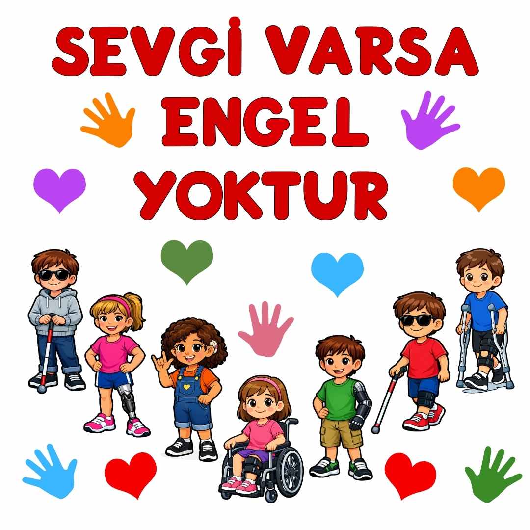 Engelliler Haftası Okul Panosu Figür Seti | Hazır Kesim Sınıf Süsü 