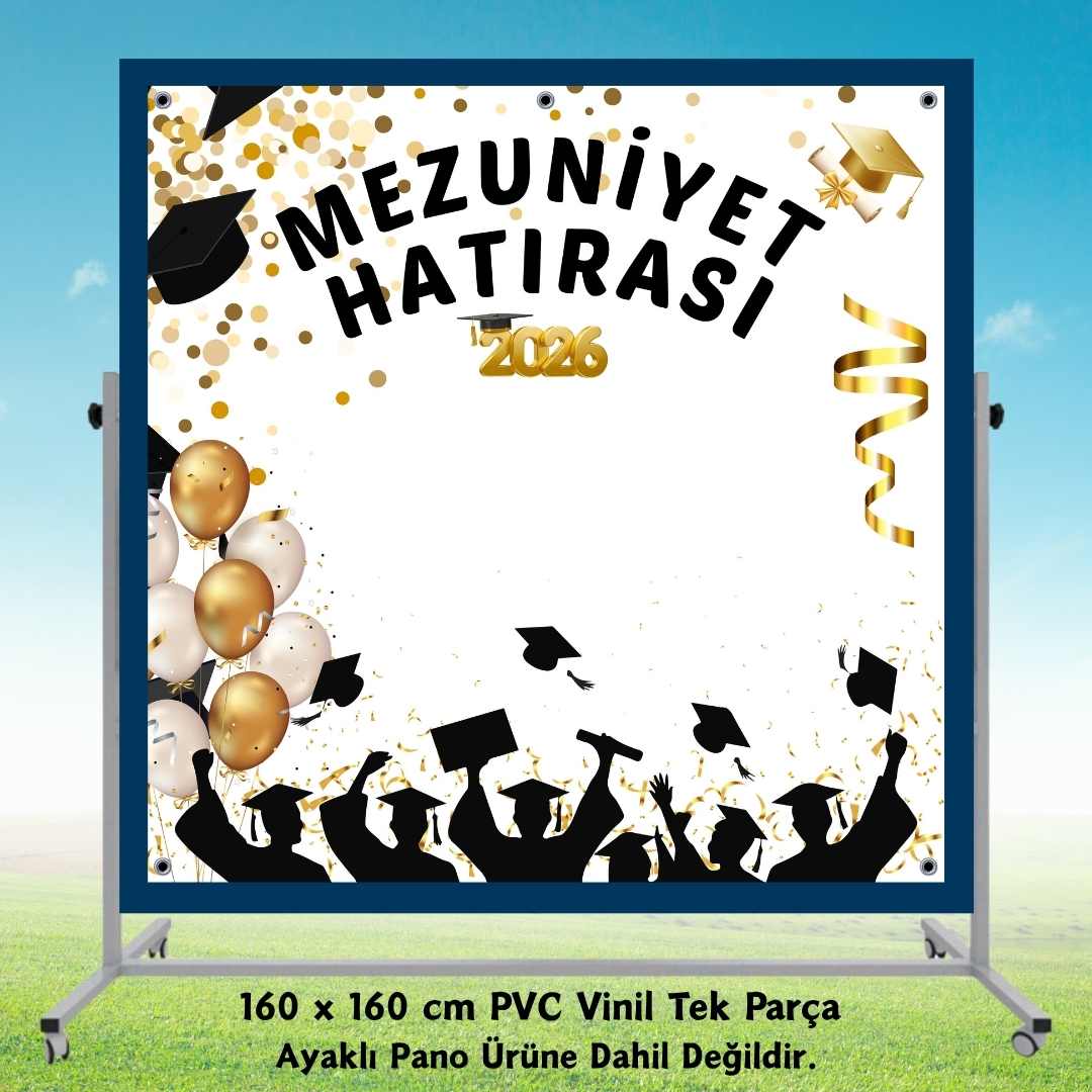 Mezuniyet Fotoğraf Panosu 160x160 cm PVC Vinil Tek Parça model 02 Mezuniyet Fotoğraf Panosu 160x160 cm PVC Vinil Tek Parça model 02