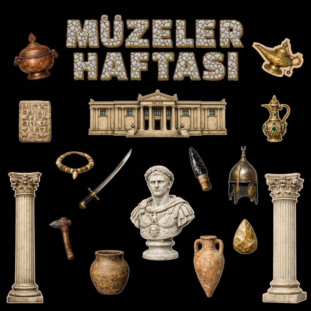 Müzeler Haftası Temalı Okul Panosu Figür Seti | Hazır Kesim Sınıf Süsü 