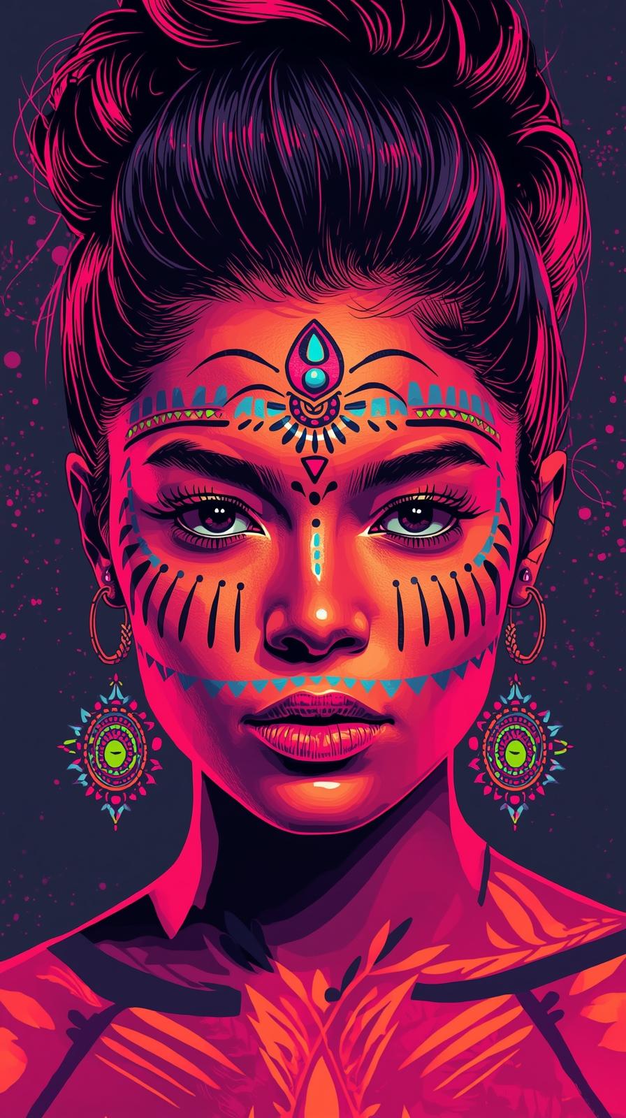 Neon Yüzler– Pop Art Kadın Portre Serisi 01 (Canlı Renkler ve Asi Duruş) Neon Yüzler– Pop Art Kadın Portre Serisi 01 (Canlı Renkler ve Asi Duruş)