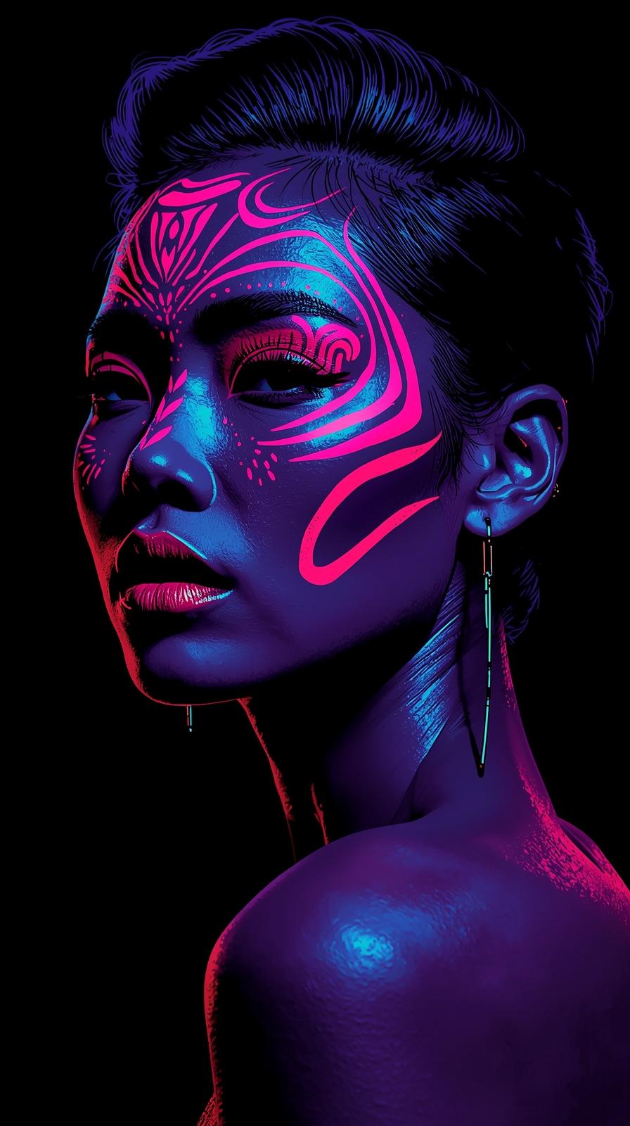 Neon Yüzler– Pop Art Kadın Portre Serisi 04 (Canlı Renkler ve Asi Duruş) Neon Yüzler– Pop Art Kadın Portre Serisi 04 (Canlı Renkler ve Asi Duruş)