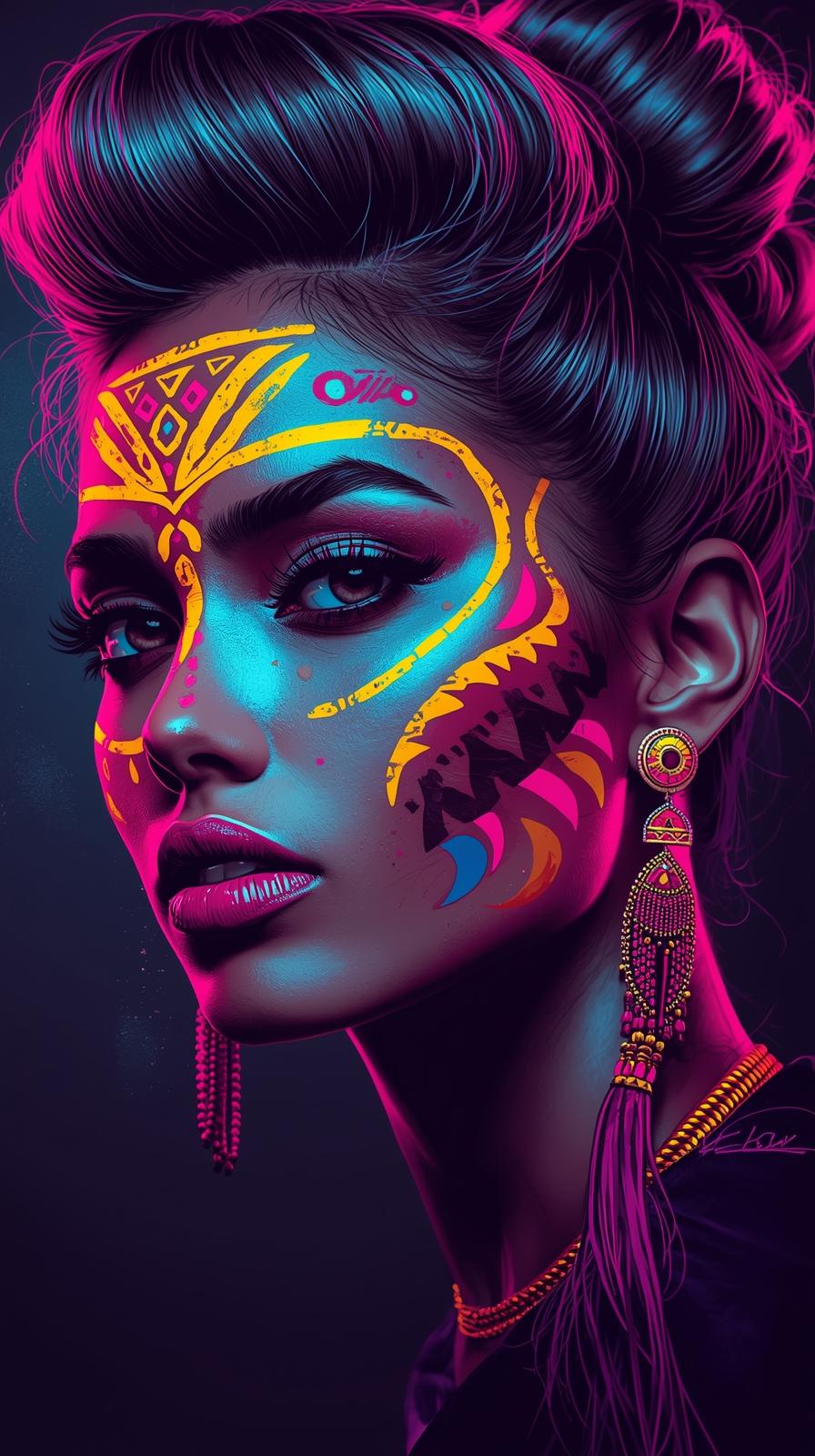 Neon Yüzler– Pop Art Kadın Portre Serisi 06 (Canlı Renkler ve Asi Duruş) Neon Yüzler– Pop Art Kadın Portre Serisi 06 (Canlı Renkler ve Asi Duruş)