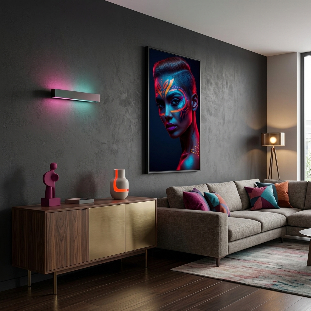 Neon Yüzler– Pop Art Kadın Portre Serisi 10 (Canlı Renkler ve Asi Duruş)
