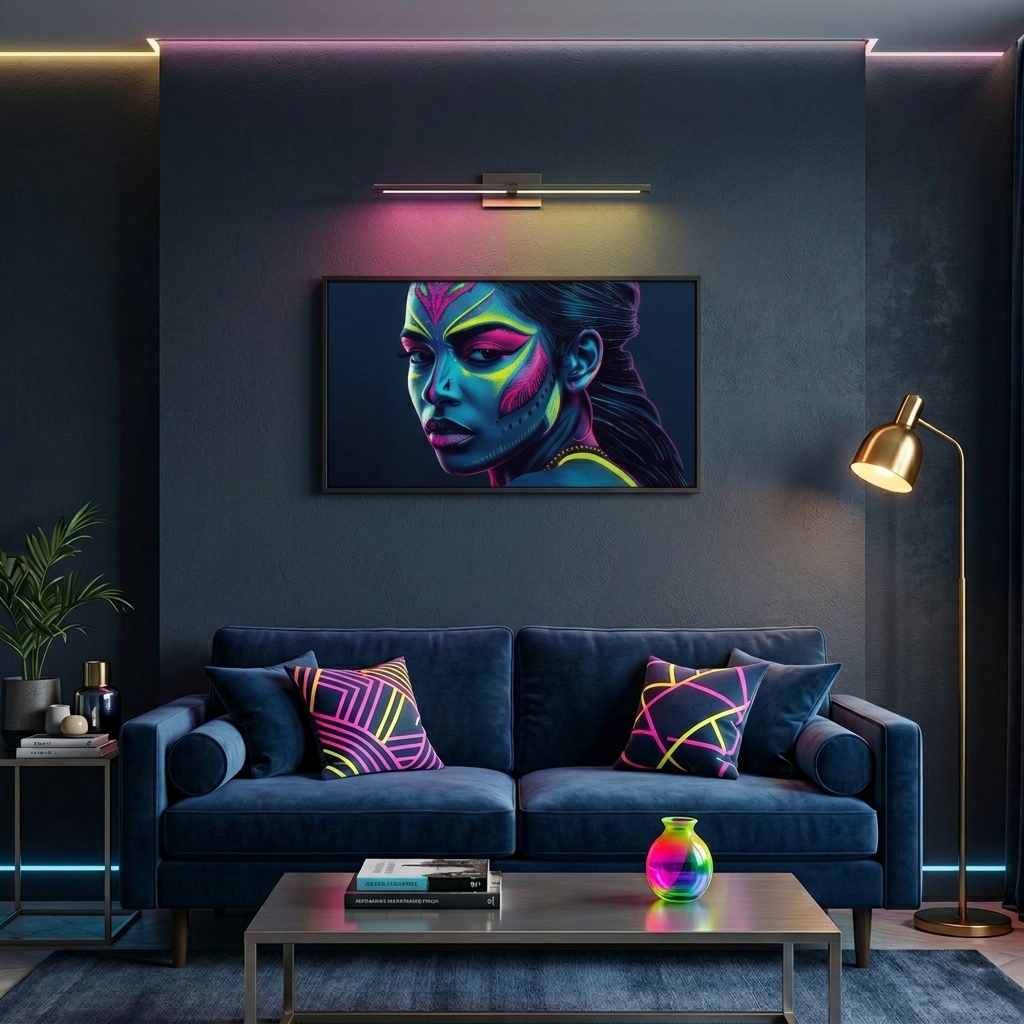 Neon Yüzler– Pop Art Kadın Portre Serisi 18 (Canlı Renkler ve Asi Duruş)