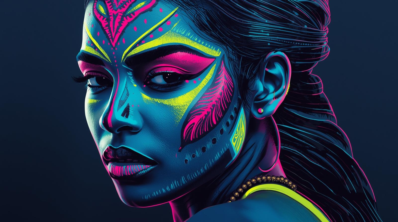 Neon Yüzler– Pop Art Kadın Portre Serisi 18 (Canlı Renkler ve Asi Duruş) Neon Yüzler– Pop Art Kadın Portre Serisi 18 (Canlı Renkler ve Asi Duruş)