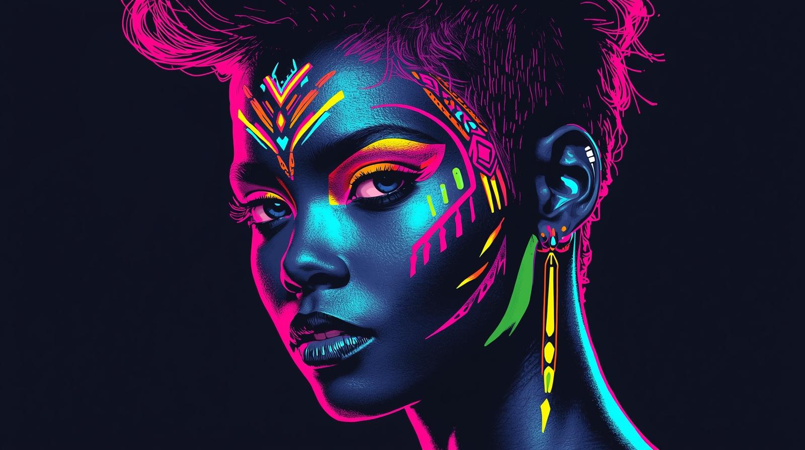 Neon Yüzler– Pop Art Kadın Portre Serisi 21 (Canlı Renkler ve Asi Duruş) Neon Yüzler– Pop Art Kadın Portre Serisi 21 (Canlı Renkler ve Asi Duruş)
