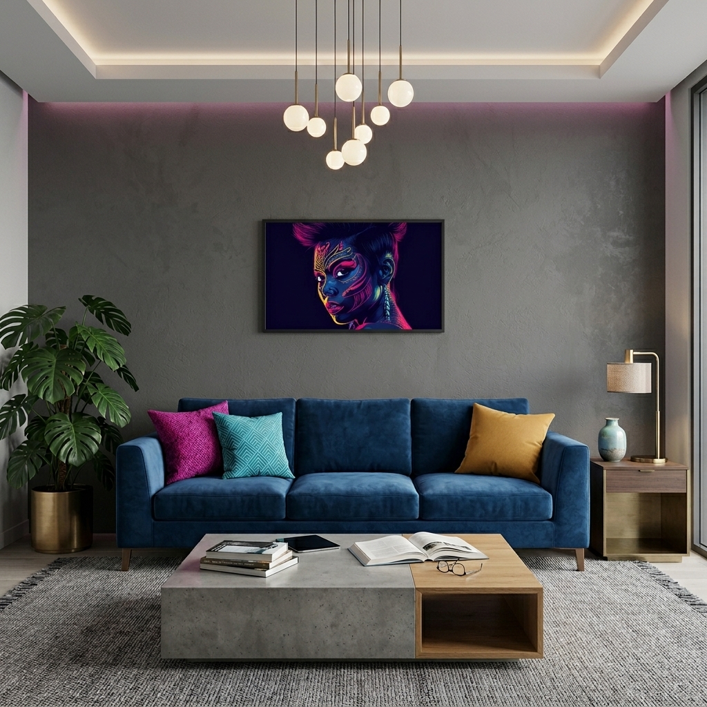 Neon Yüzler– Pop Art Kadın Portre Serisi 22 (Canlı Renkler ve Asi Duruş)