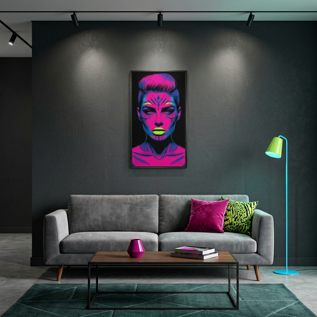 Neon Yüzler– Pop Art Kadın Portre Serisi 27 (Canlı Renkler ve Asi Duruş) Neon Yüzler– Pop Art Kadın Portre Serisi 27 (Canlı Renkler ve Asi Duruş)