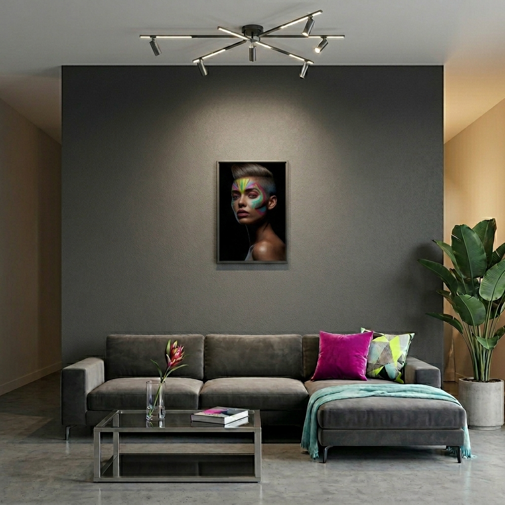 Neon Yüzler– Pop Art Kadın Portre Serisi 31 (Canlı Renkler ve Asi Duruş)