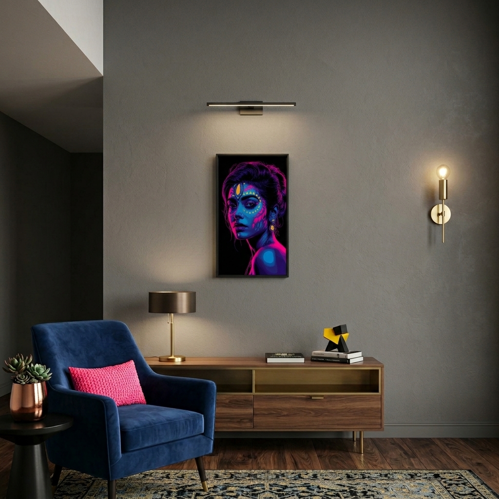 Neon Yüzler– Pop Art Kadın Portre Serisi 38 (Canlı Renkler ve Asi Duruş)