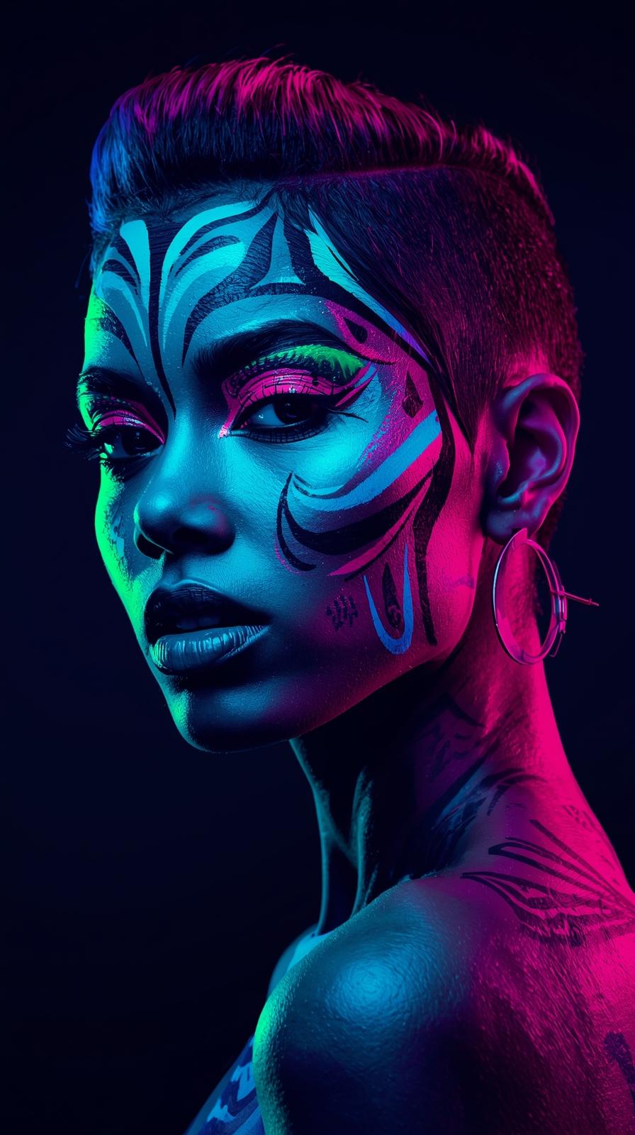 Neon Yüzler– Pop Art Kadın Portre Serisi 40 (Canlı Renkler ve Asi Duruş) Neon Yüzler– Pop Art Kadın Portre Serisi 40 (Canlı Renkler ve Asi Duruş)