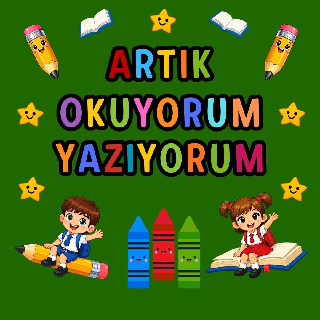Okuma Bayramı (Artık Okuyorum Yazıyorum) Temalı Renkli Okul Panosu Figür Seti | Hazır Kesim Sınıf Süsü 01 Okuma Bayramı (Artık Okuyorum Yazıyorum) Temalı Renkli Okul Panosu Figür Seti | Hazır Kesim Sınıf Süsü 01