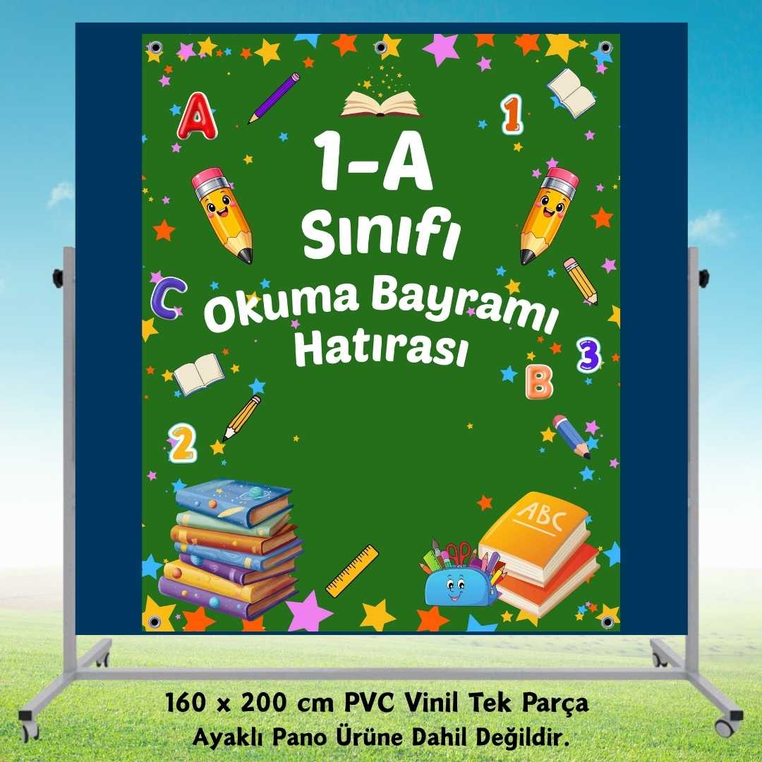 Okuma Bayramı Hatıra Fotoğrafı Panosu PVC Vinil Pano Süsü 160 x 200 cm | Tek Parça 07