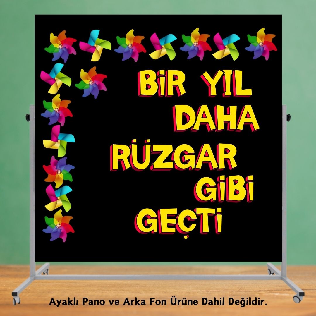 Karne Günü Rüzgar Gülü Temalı Okul Panosu Figür Seti | Hazır Kesim Sınıf Süsü