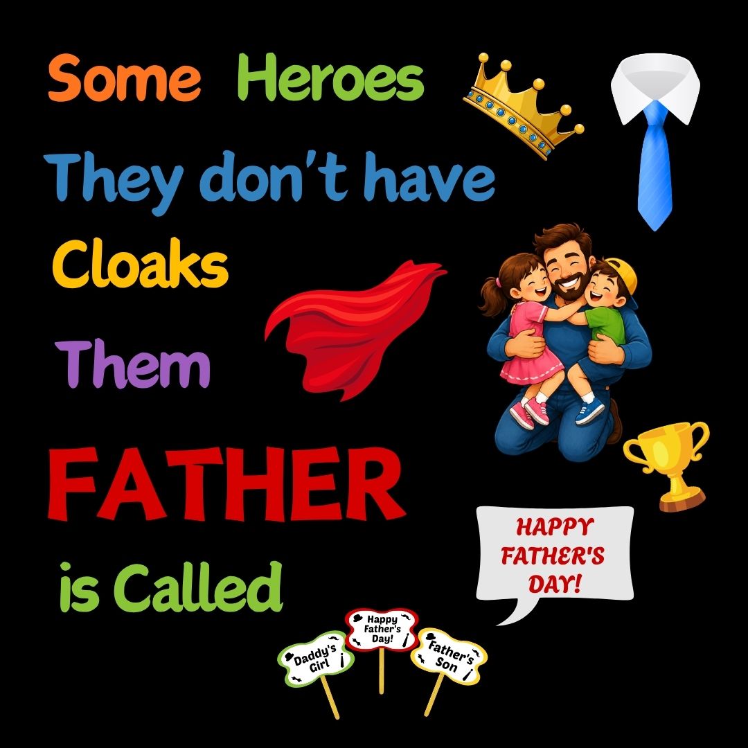 Father's Day Themed Colorful School Bulletin Board Figurine Set | Pre-cut Classroom Decoration 02