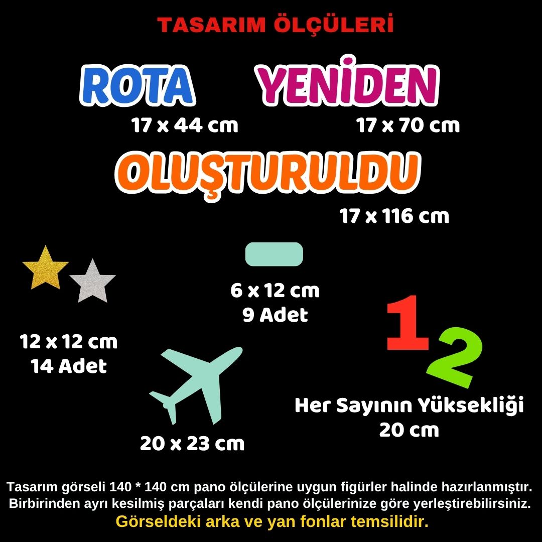 ROTA YENİDEN OLUŞTULDU 1-2 Okul Panosu Hazır Kesim Figür Seti ROTA YENİDEN OLUŞTULDU 1-2 Okul Panosu Hazır Kesim Figür Seti