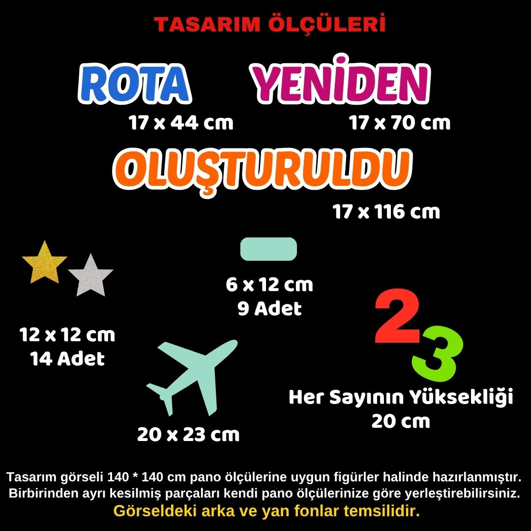 ROTA YENİDEN OLUŞTULDU 2-3 Okul Panosu Hazır Kesim Figür Seti ROTA YENİDEN OLUŞTULDU 2-3 Okul Panosu Hazır Kesim Figür Seti