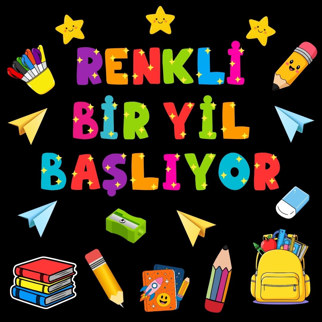 RENKLİ BİR YIL BAŞLIYOR Okul Panosu Hazır Kesim Figür Seti RENKLİ BİR YIL BAŞLIYOR Okul Panosu Hazır Kesim Figür Seti