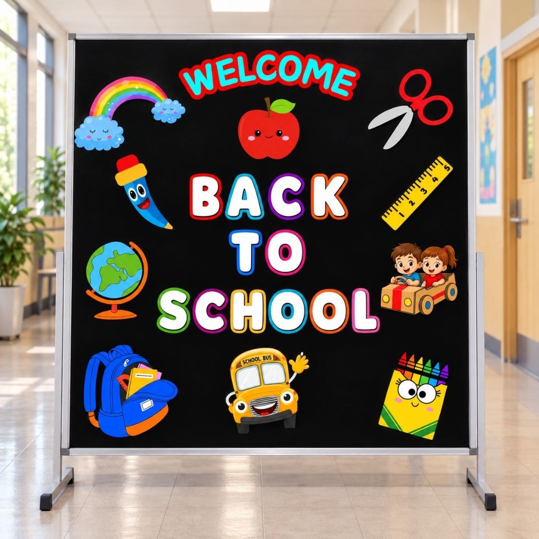 BACK TO SCHOOL Okul Panosu Hazır Kesim Figür Seti