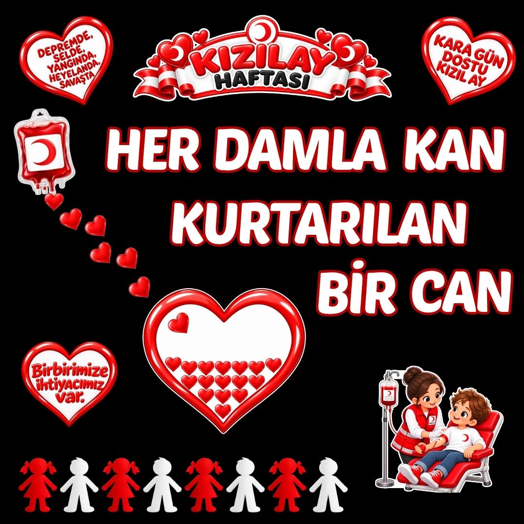 KIZILAY HAFTASI (Kan Bağışı) Hazır Fügür Kesim Pano Süsü KIZILAY HAFTASI (Kan Bağışı) Hazır Fügür Kesim Pano Süsü
