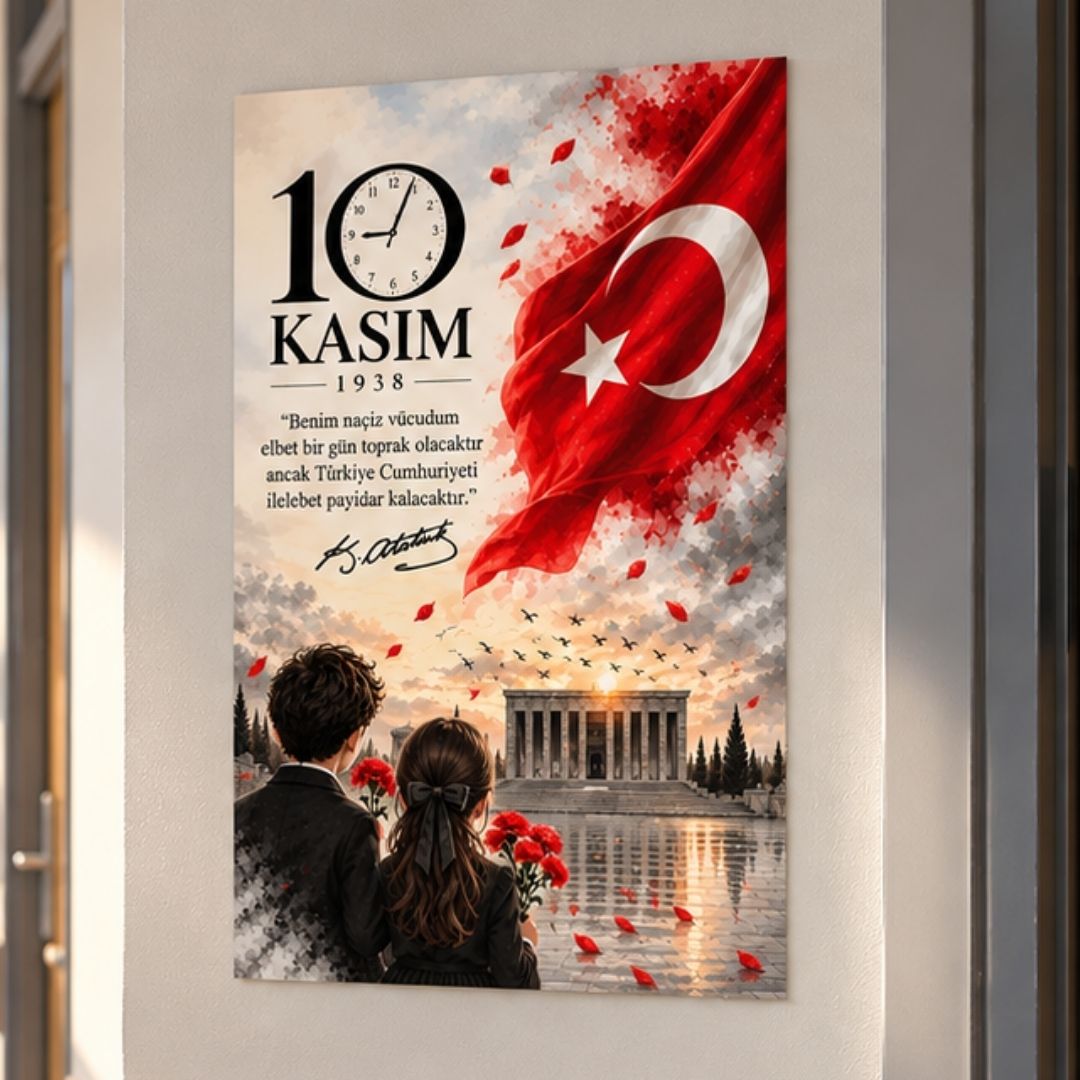 10 KASIM ATATÜRK'Ü ANMA GÜNÜ 50x70 cm KARTON AFİŞ 10 KASIM ATATÜRK'Ü ANMA GÜNÜ 50x70 cm KARTON AFİŞ
