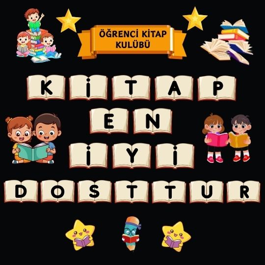 ÖĞRENCİ KİTAP KULÜBÜ Hazır Fügür Kesim Pano Süsü 
