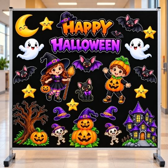 HAPPY HALLOWEEN TEMALI Hazır Fügür Kesim Pano Süsü