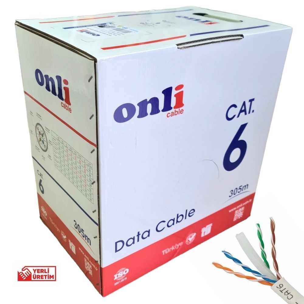 ONLI U-UTP 24 AWG CCA 305 METRE CAT6 KABLO