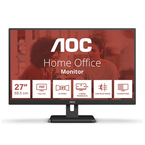 AOC 27” 27E3UM/BK 4MS 75HZ VGA HDMI DP