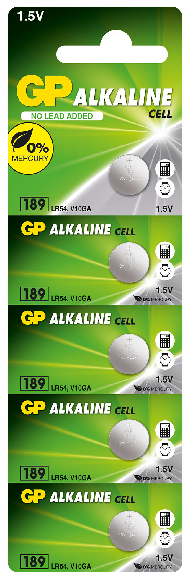 GP GP189-C5 LR54 ALKALIN DUGME PIL 5'LI PAKET