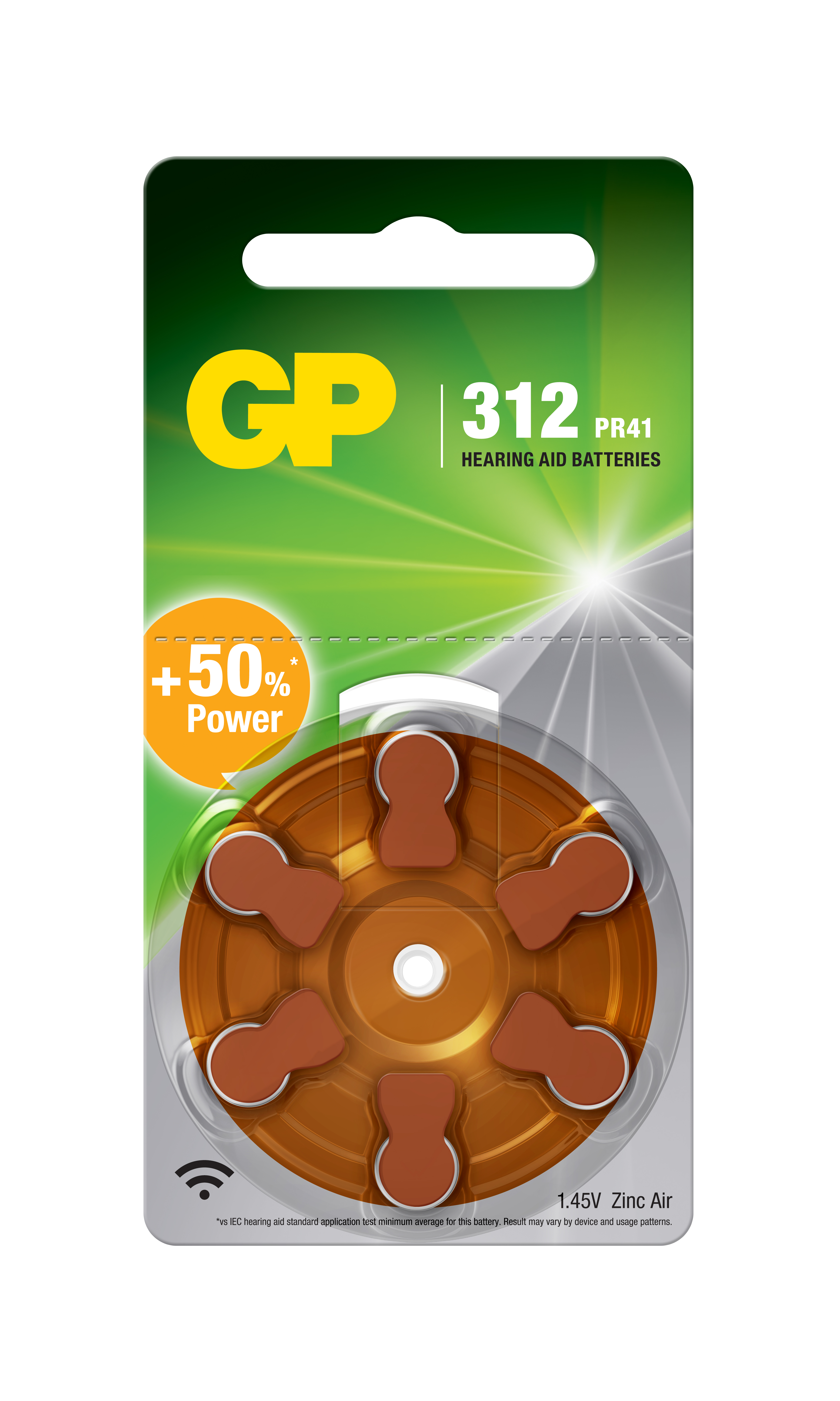 GP ZA312 1.4V DUGME KULAKLIK PILI  6'LI PAKET