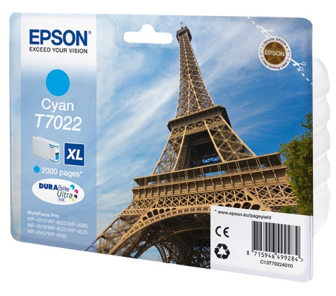 EPSON T7022 CYAN MAVI 2.000 SAYFA MUREKKEP KARTUS T70224010