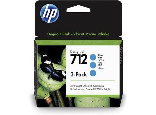 HP 3ED77A (712) MAVI 29 ML 3 PACKS GENIS FORMAT MUREKKEP KARTUSU