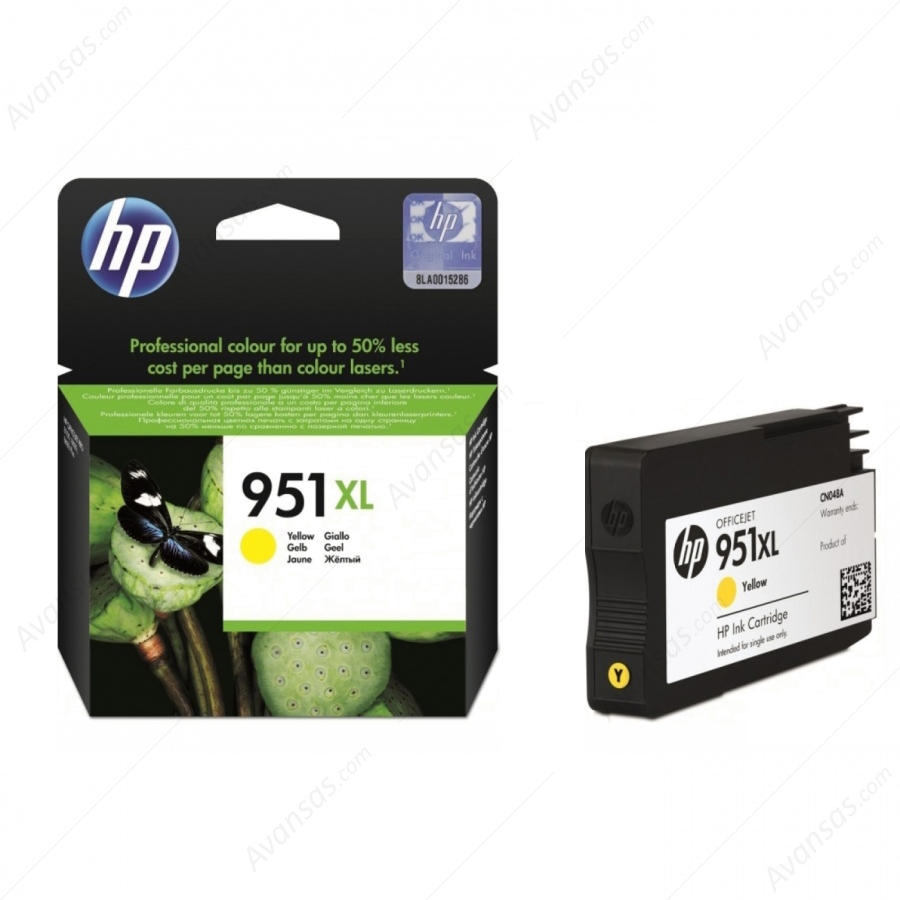 HP 951XL YELLOW SARI YUKSEK KAPASITE KARTUS CN048AE