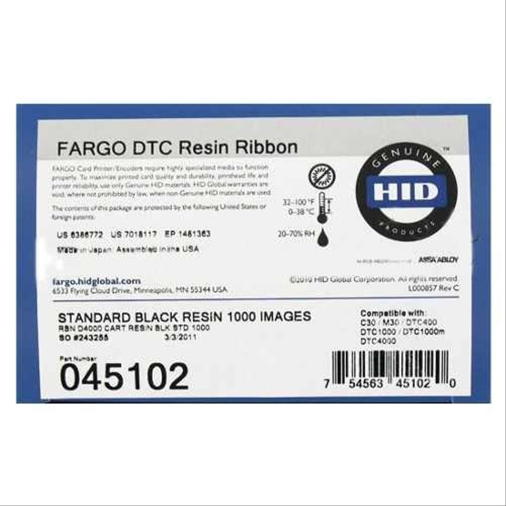 FARGO DTC1000 SIYAH RIBON 045102