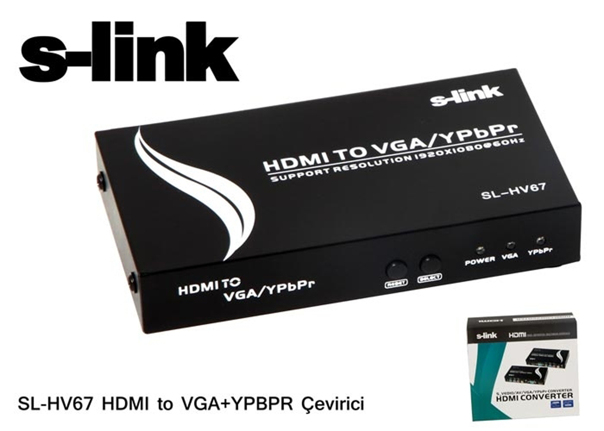 S-LINK SL-HV67 HDMI TO VGA+YPBPR CEVIRICI ADAPTOR