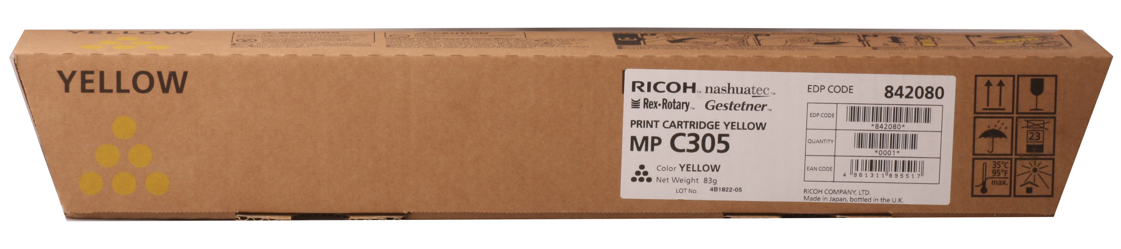 RICOH MP C305 YELLOW SARI ORJINAL FOTOKOPI TONERI MP C305SP-305SPF 4.000 SAYFA