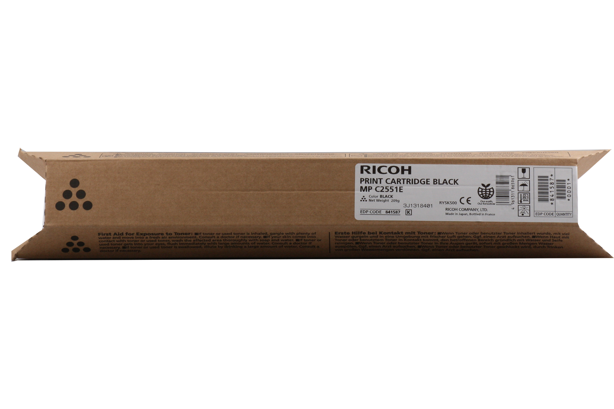 RICOH MP C2551 BLACK SIYAH ORJINAL FOTOKOPI TONERI MP C2030-2050-2530-2550 10.000 SAYFA