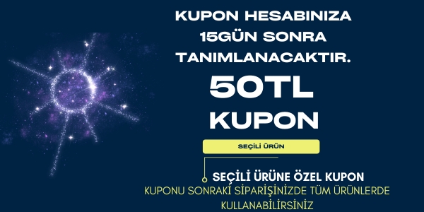 50TL KUPON SEÇİLİ ÜRÜN İÇİN GEÇERLİ (Hesabınıza 15 Gün Sonra tanımlanacaktır. Sonraki Siparişiniz için Tüm ürünlerde geçerlidir.)