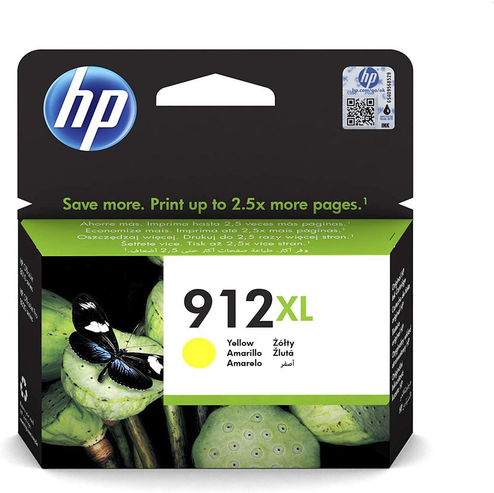 HP 3YL83A SARI RENKLI MUREKKEP KARTUS (912XL)