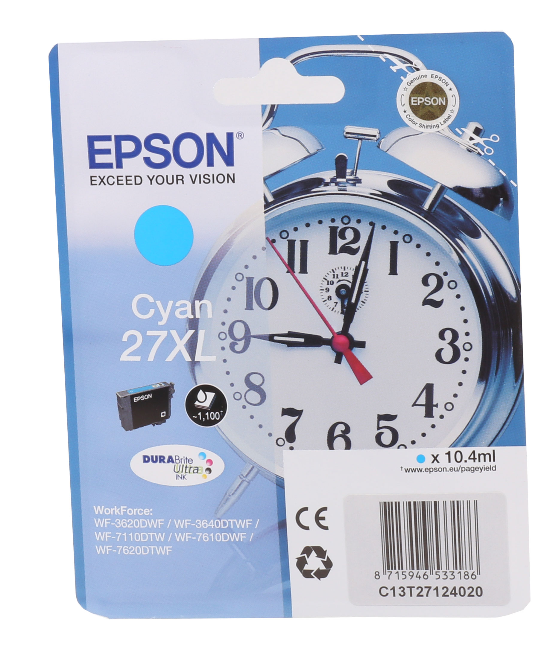 EPSON 27XL CYAN MAVI MUREKKEP KARTUS T27124012